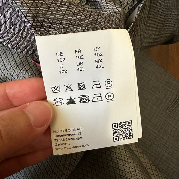 HUGO (HUGO BOSS Red Label) Virgin Wool Two-Button Blazer Sport Coat Grey - Picture 11 of 15